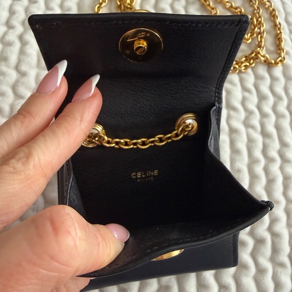 Celine Black Mini Bag with Gold Chain - Picture 3 of 8